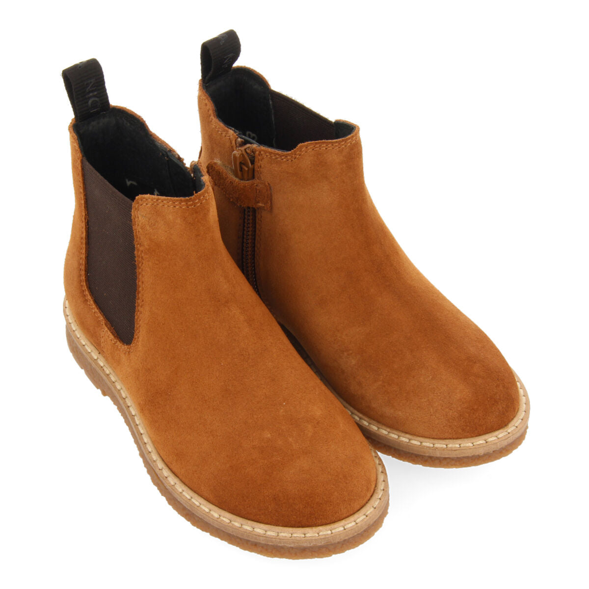 Stivaletti cuoio tipo chelsea in pelle da bambina e bambino mattsee 