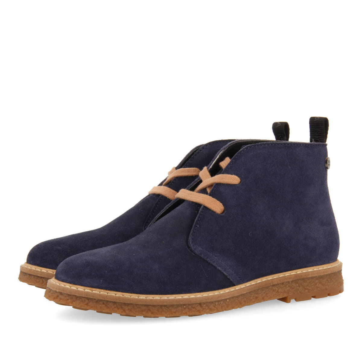 Rekvik children's navy blue leather lace-up ankle boots