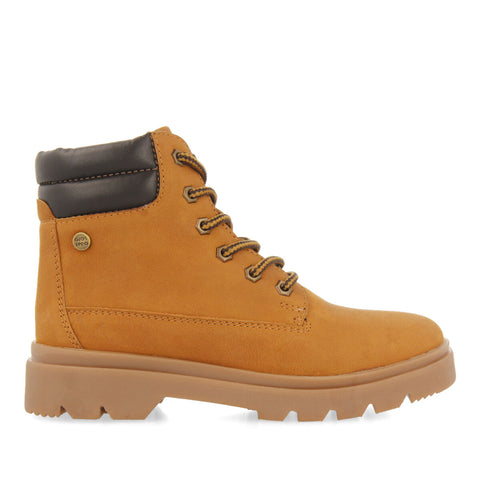 FAVANG CHILDREN'S TAN LEATHER LACE-UP ANKLE BOOTS