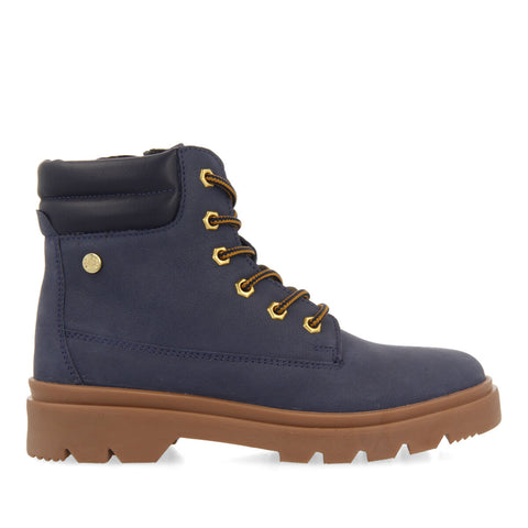 FAVANG CHILDREN'S TAN LEATHER LACE-UP ANKLE BOOTS