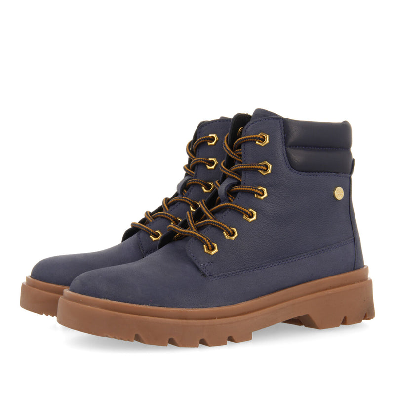 Favang children's tan leather lace-up ankle boots