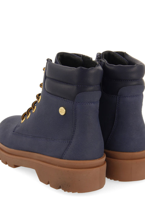 Favang children's tan leather lace-up ankle boots