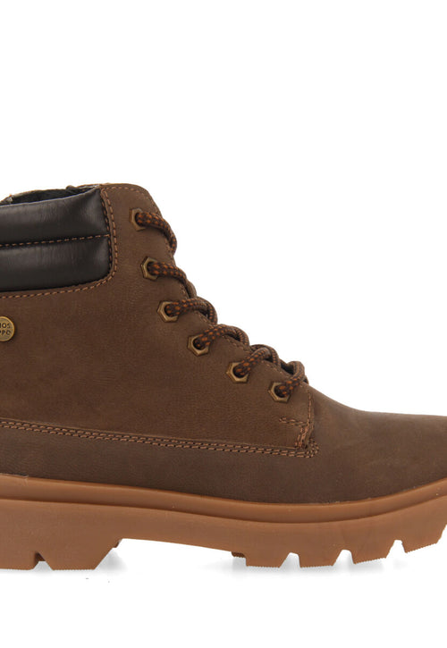 Favang children's tan leather lace-up ankle boots