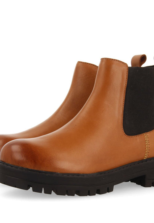 Zirl children's tan leather chelsea boots
