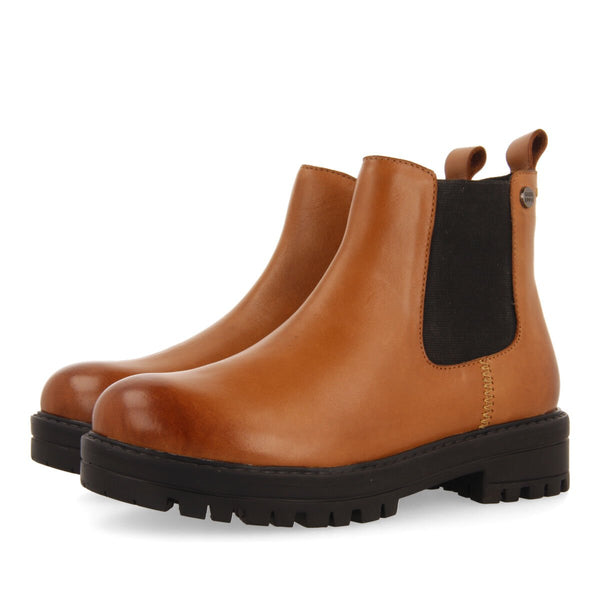 Botines cuero tipo chelsea de piel para niña y niño zirl