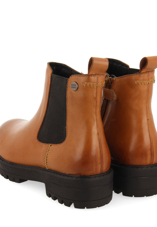 Zirl children's tan leather chelsea boots