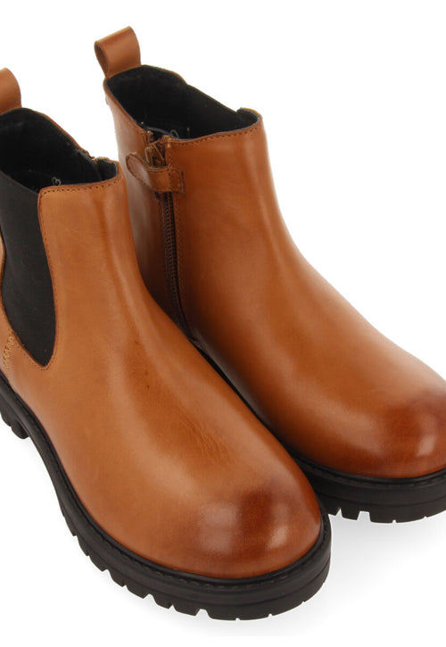 Zirl children's tan leather chelsea boots