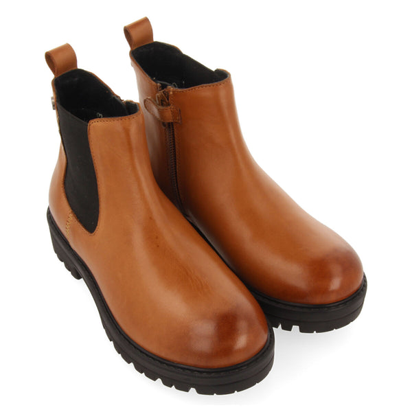 Botines cuero tipo chelsea de piel para niña y niño zirl