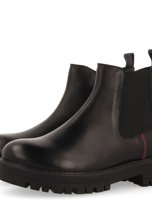 Zirl children's black leather chelsea boots