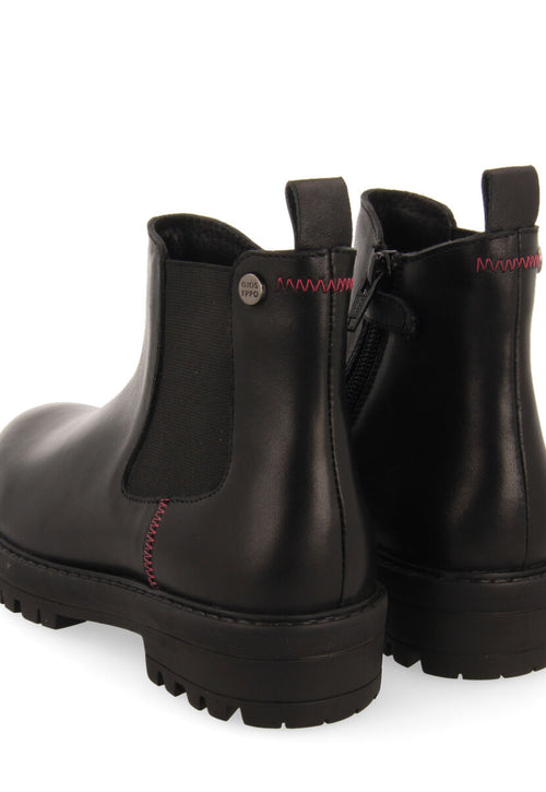 Zirl children's black leather chelsea boots