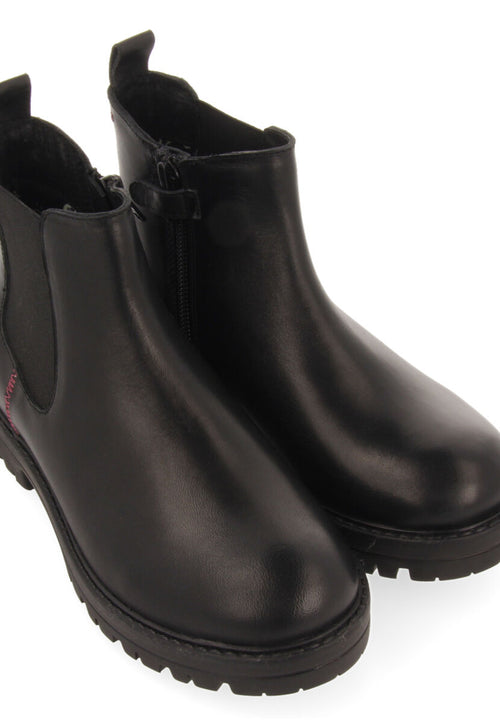 Zirl children's black leather chelsea boots