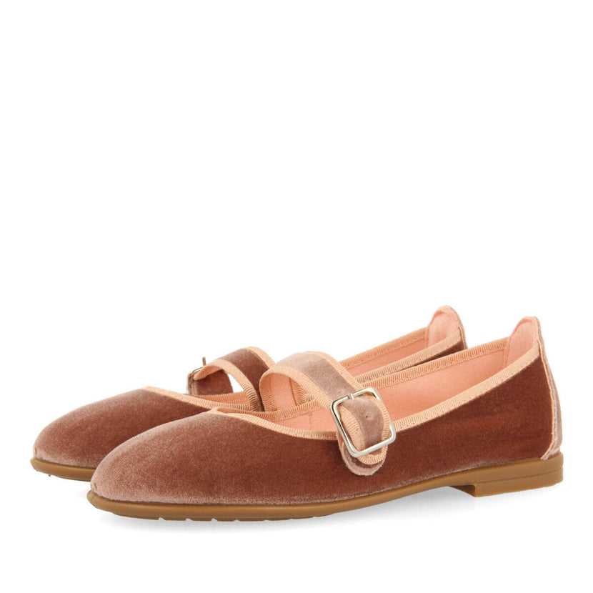 Ossiach girls' pink velvet mary janes