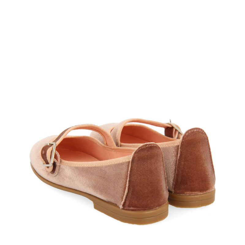 Ballerines de type babies en velours rose fille ossiach