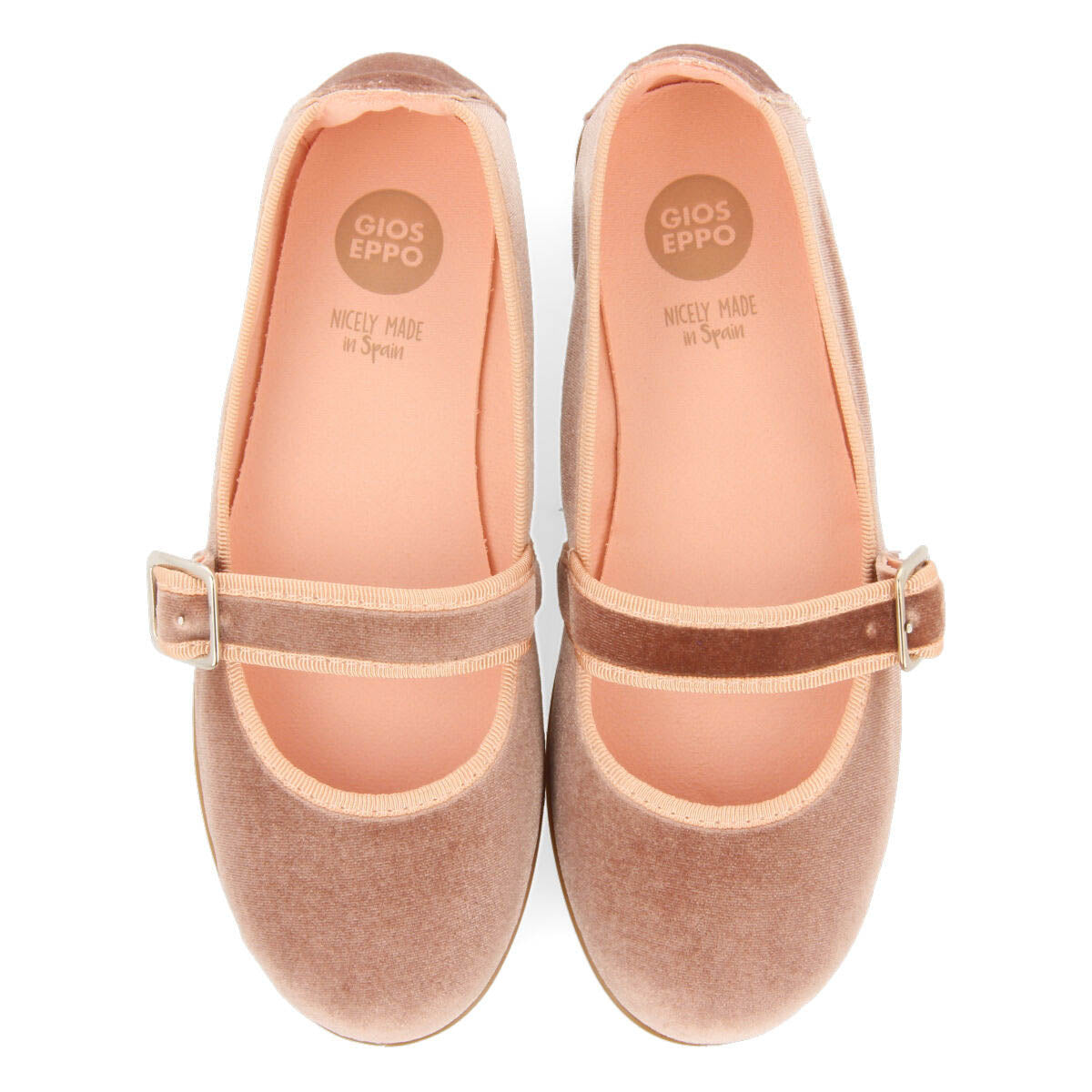 Ossiach girls' pink velvet mary janes