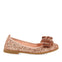 Bostad girls' glittery pink ballet flats with a velvet bow