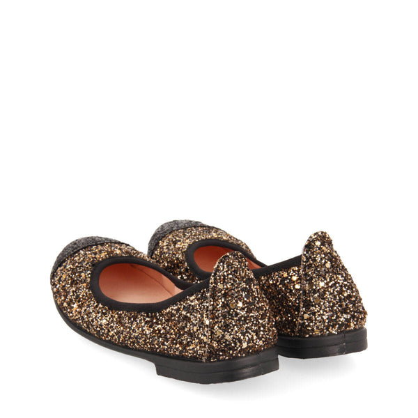 Skaland girls' two-tone glittery ballet flats