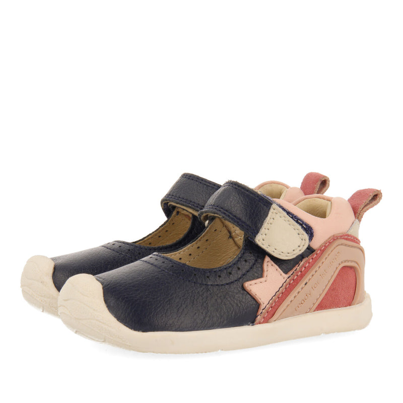 SAPATO TIPO SABRINA DE PELE MULTICOLORIDA PARA BEBÉ DA LINHA MY FIRST GIOSEPPO DUNBEG