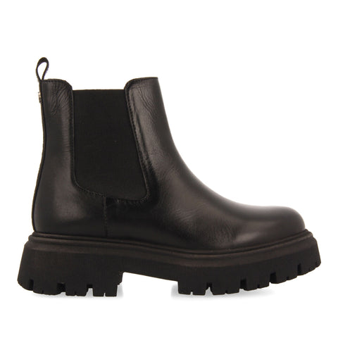BOTINES NEGROS DE PIEL TIPO CHELSEA PARA NIÑA Y NIÑO HETLAND