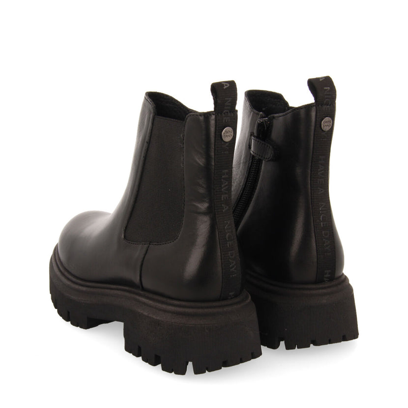 Hetland children's black leather chelsea boots