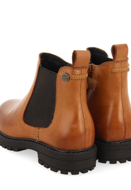 Balmedie children's tan leather chelsea boots