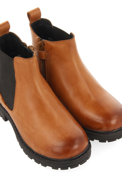 Balmedie children's tan leather chelsea boots