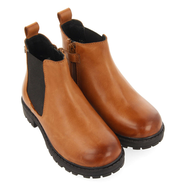 Botines cuero tipo chelsea de piel para niña y niño balmedie