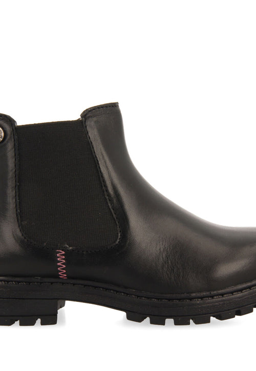 Balmedie children's black leather chelsea boots