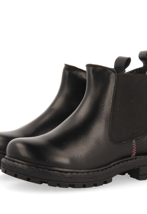 Balmedie children's black leather chelsea boots