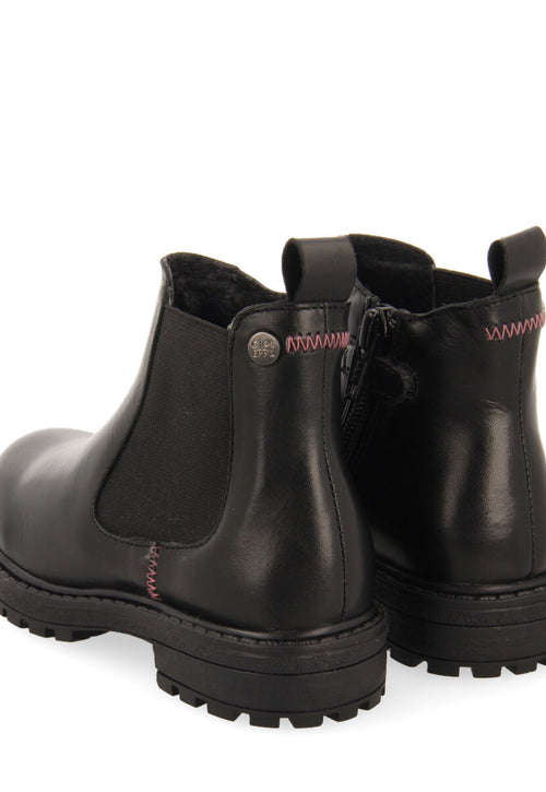 Balmedie children's black leather chelsea boots