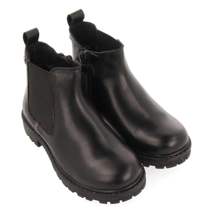 Botines negros tipo chelsea de piel para niña y niño balmedie