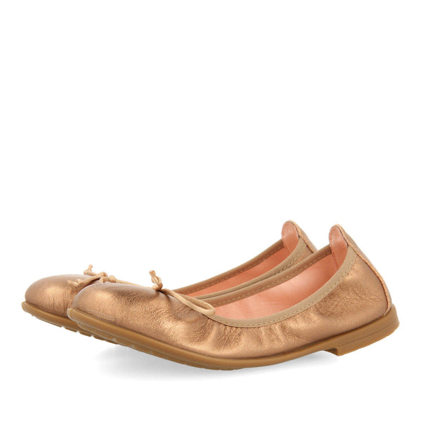 SABRINAS DE COR OURO ROSADO DE PELE PARA MENINA VOLDERS