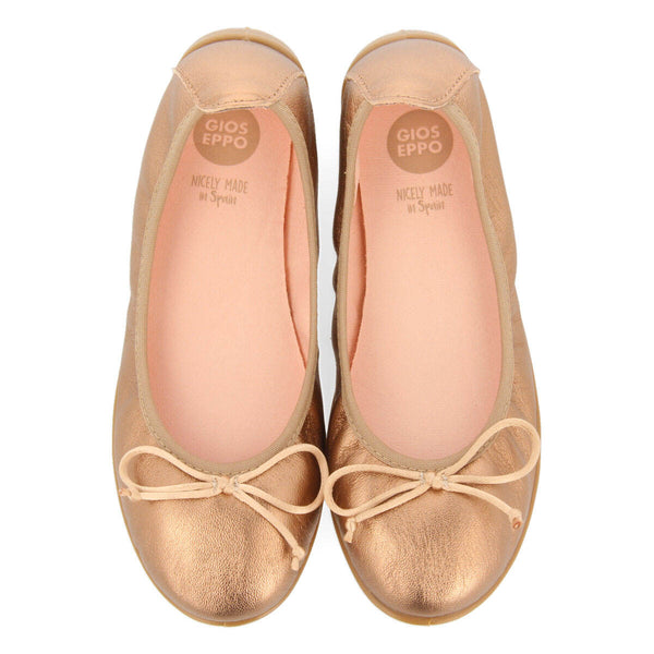 SABRINAS DE COR OURO ROSADO DE PELE PARA MENINA VOLDERS