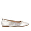 Satteins women's silver leather ballet flats