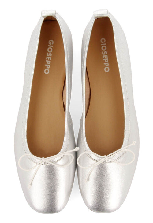 Bailarinas plateadas de piel para mujer satteins 