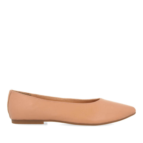 BALLERINES NUDE EN PEAU À BOUT FIN POUR FEMME SLAGELSE 