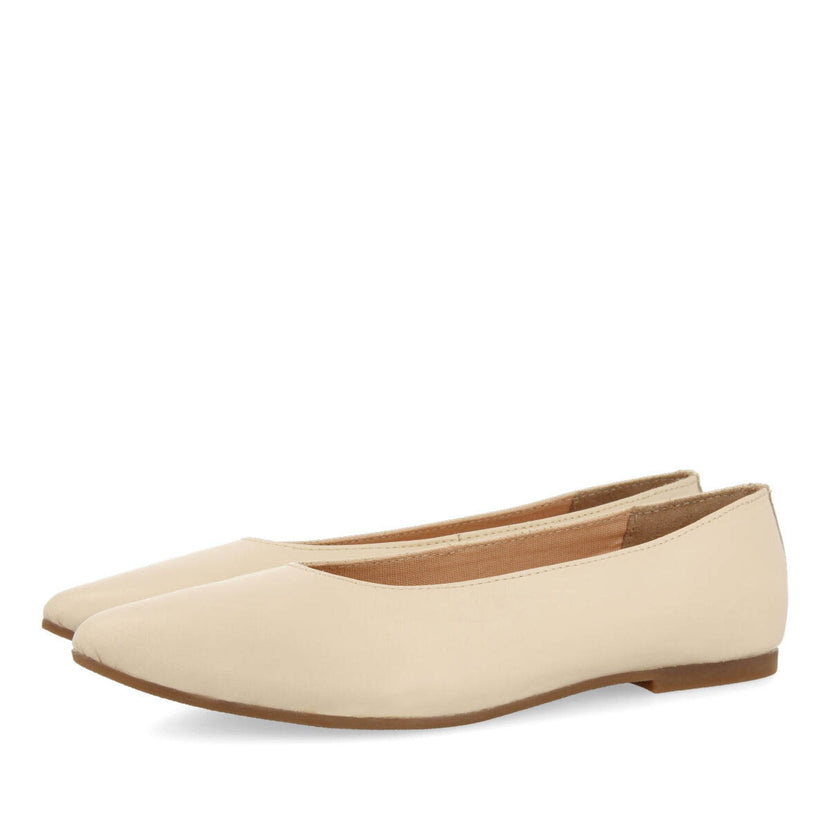 Ballerines off-white en peau à bout fin  pour femme slagelse 