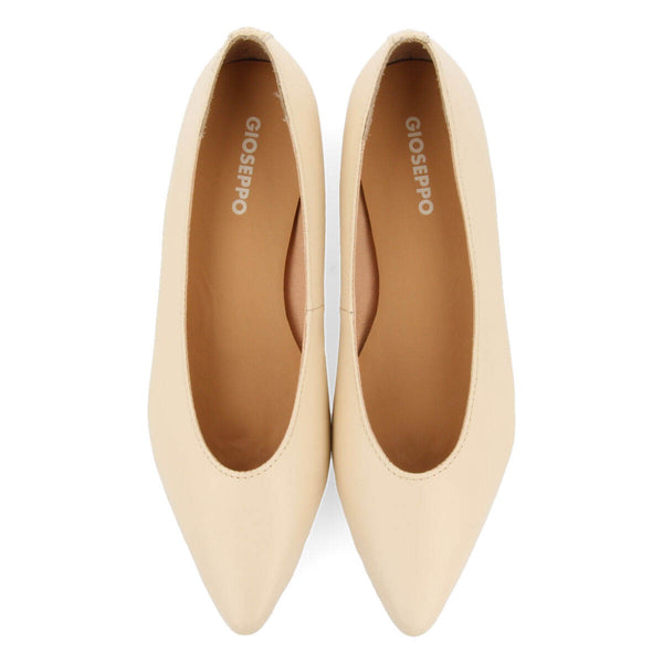 Bailarinas off-white de piel con punta fina para mujer slagelse 