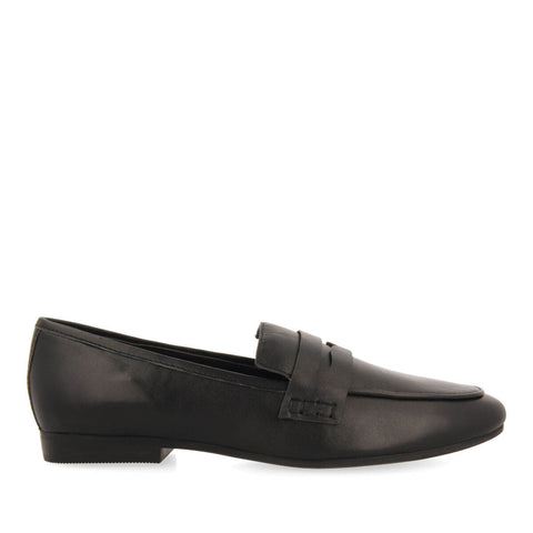 MOCASINES NEGROS DE PIEL PARA MUJER FEDORA 