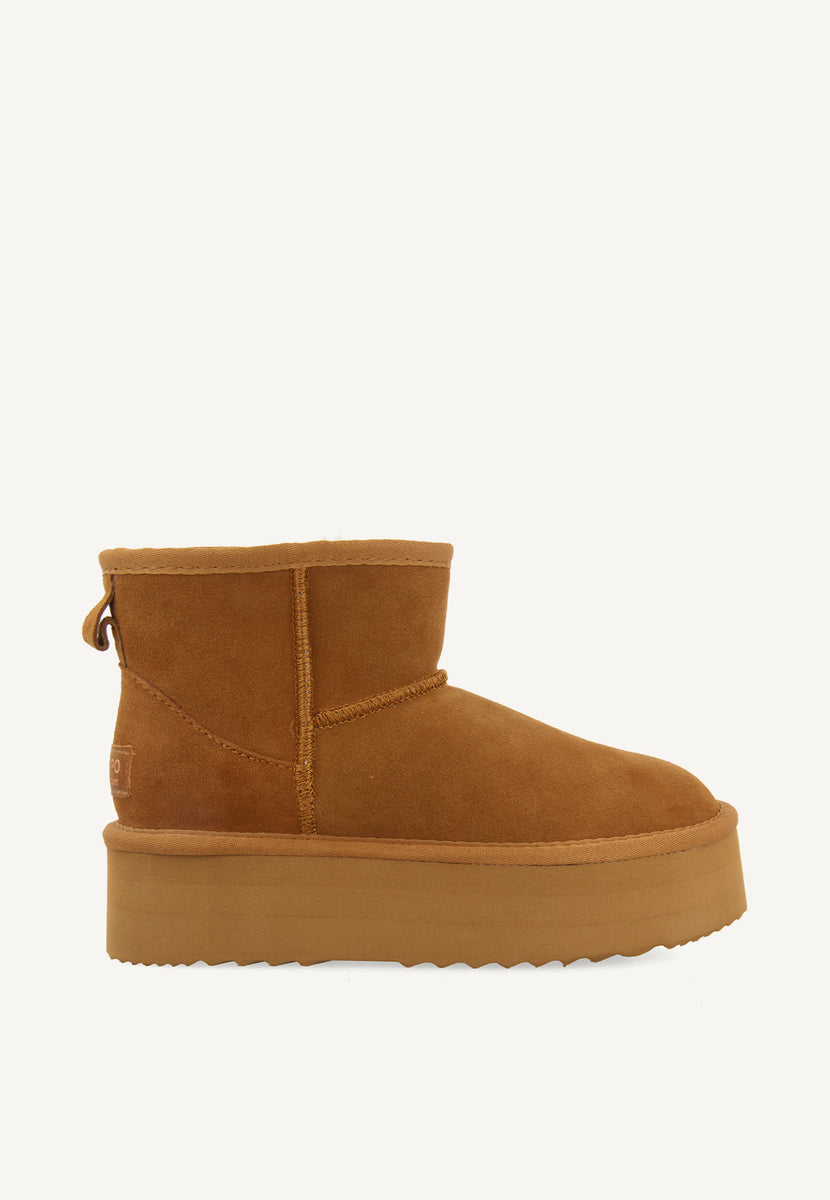 BOTAS AUSTRALIANAS COLOR CUERO CON PLATAFORMA PARA MUJER BANCROFT