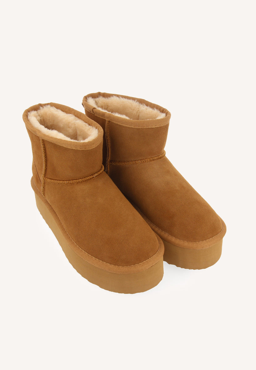 BOTAS AUSTRALIANAS COLOR CUERO CON PLATAFORMA PARA MUJER BANCROFT