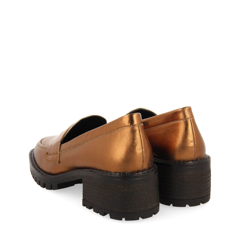Mocasines de piel color bronce para mujer volda 