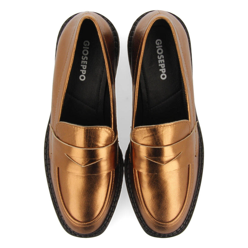 Mocasines de piel color bronce para mujer volda 