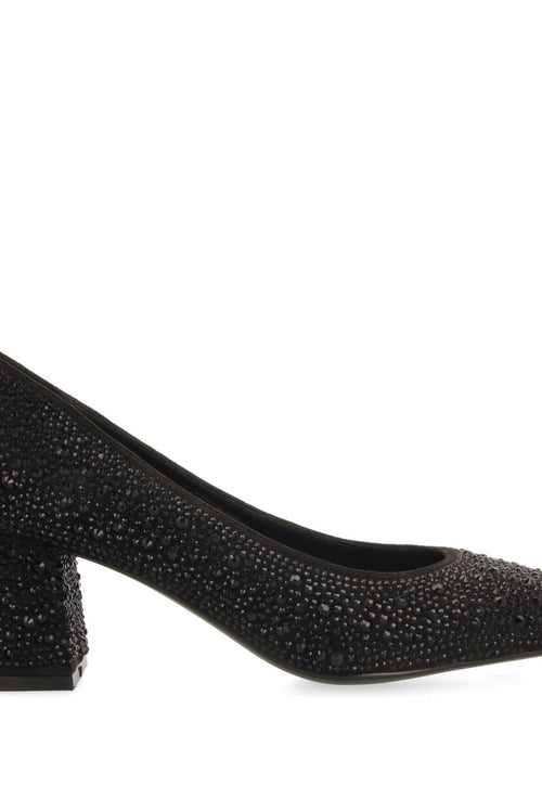 Escarpins noirs avec détail verreries pour femme darnick 