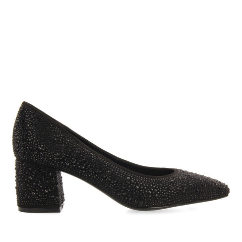 ZAPATOS DE SALÓN NEGROS CON DETALLE DE CRISTALES PARA MUJER DARNICK 