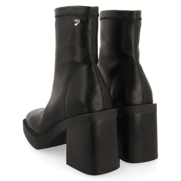 Nyelv women's stretchy black platform boots