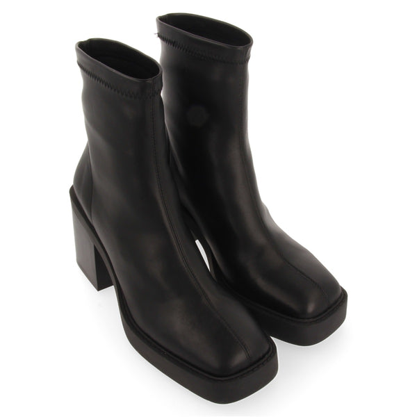Nyelv women's stretchy black platform boots