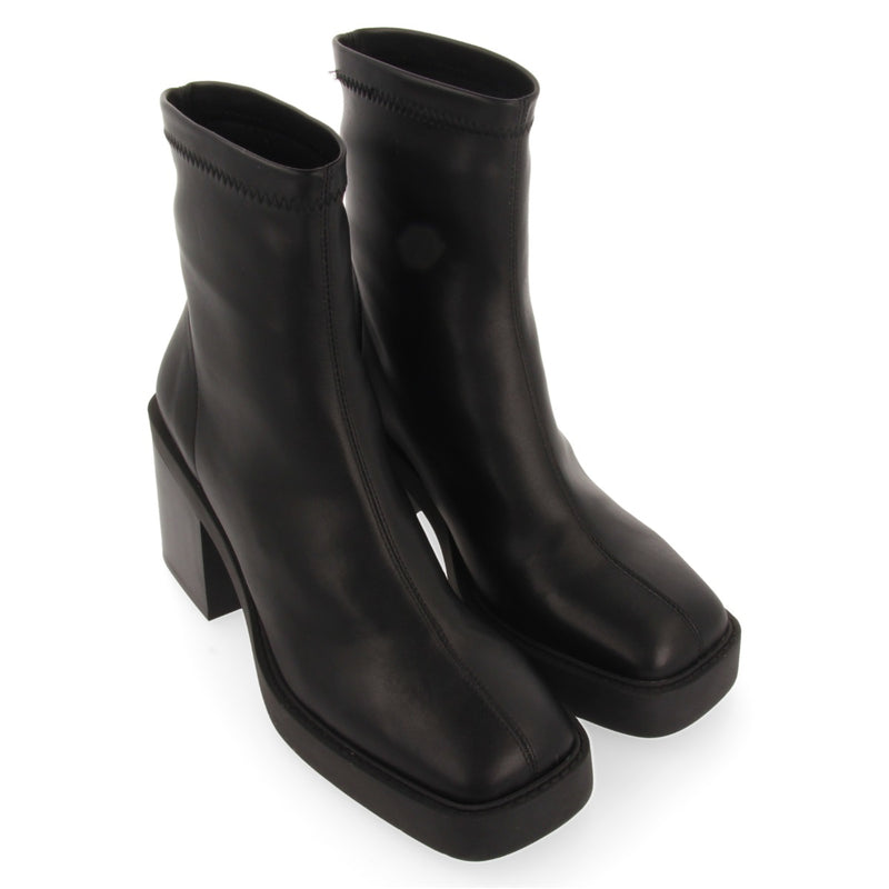 Nyelv women's stretchy black platform boots