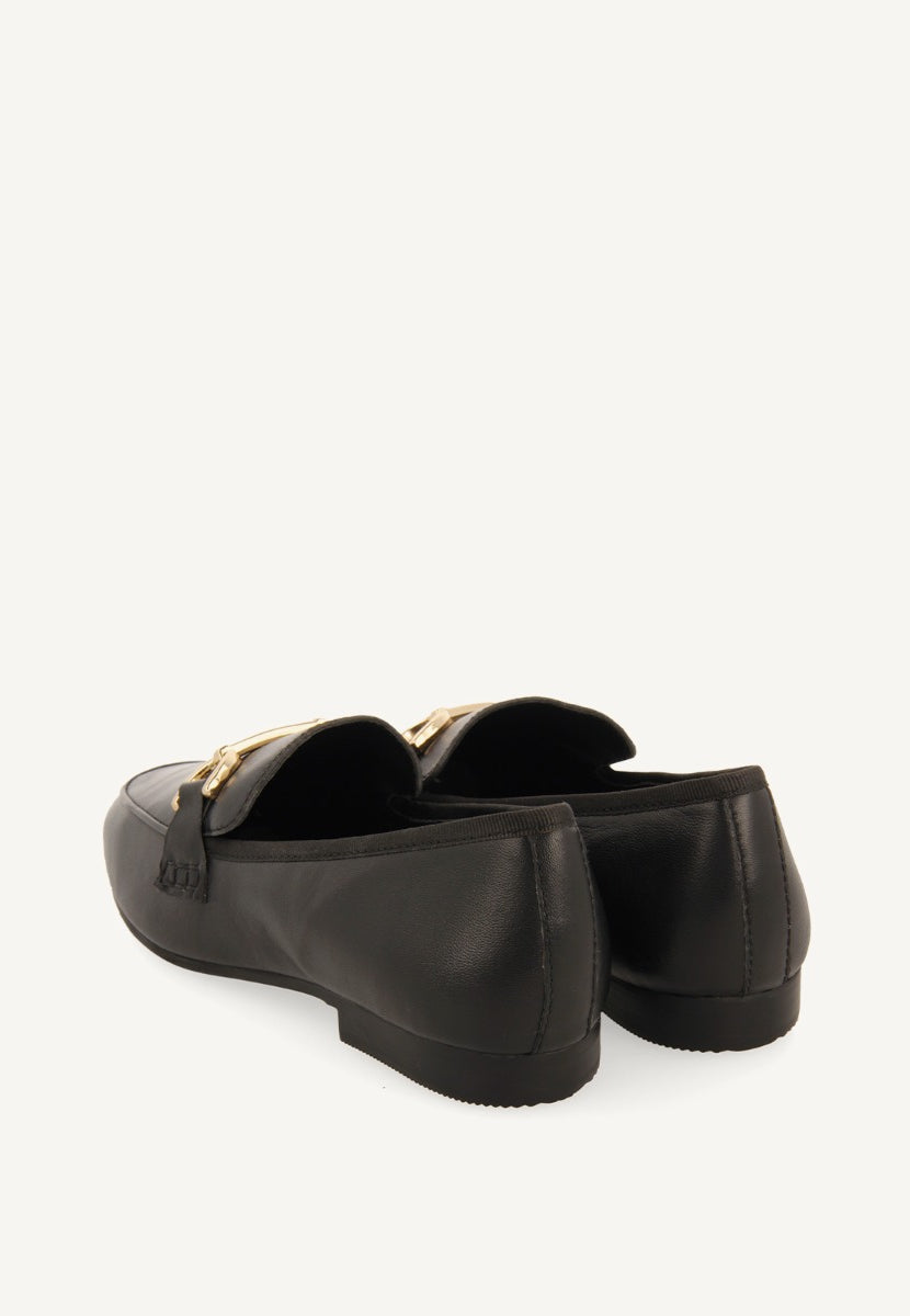 Mocassins en peau couleur noire pour femme fraxern 