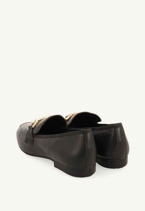 Mocasines de piel color negro para mujer fraxern 