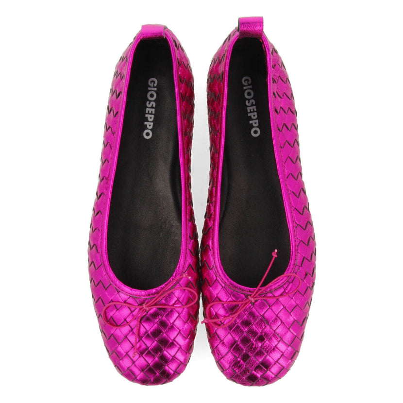 Bailarinas color fucsia de piel trenzada para mujer tulbing 